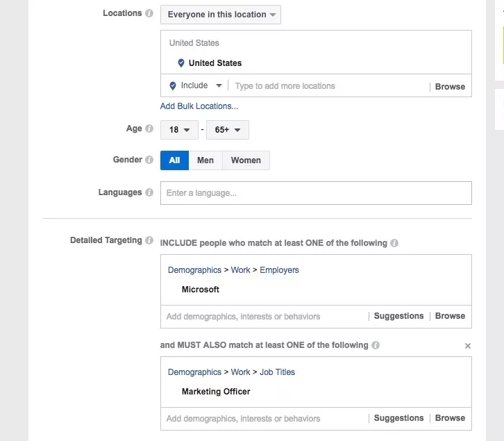 Facebook Detailed Targeting