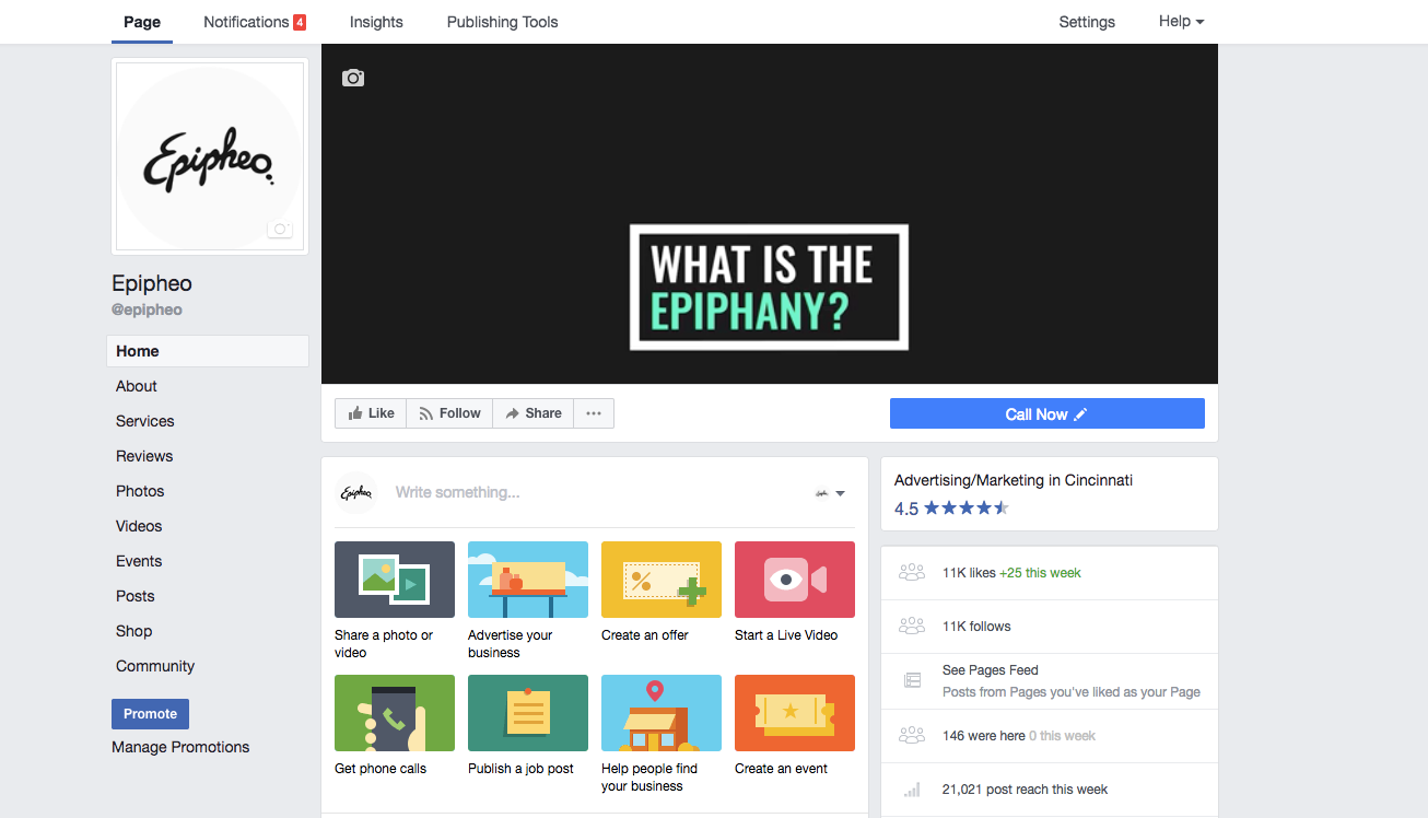 Native Facebook About Page